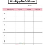 2019 Meal Planner Free Printable Simply Stacie
