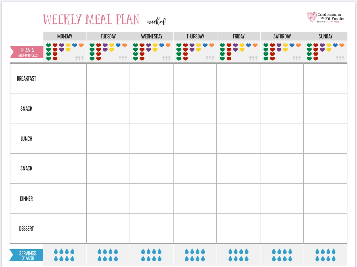 21 Day Fix Meal Planner PDF Free Confessions Of A Fit 