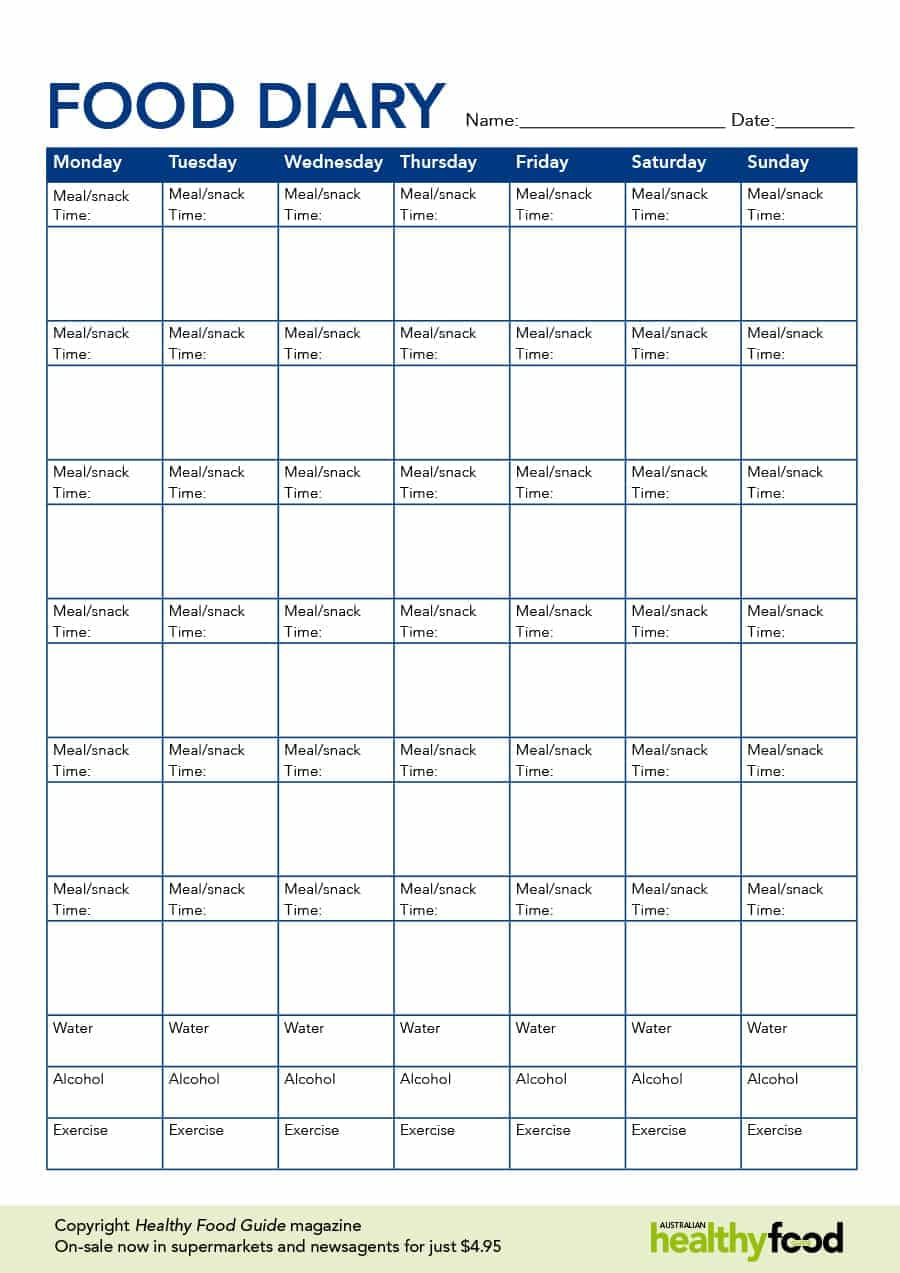 Body For Life Meal Plan Spreadsheet Regarding Food Journal 