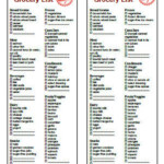 Diabetic Food Diet Grocery List 2 In 1 Printable Instant