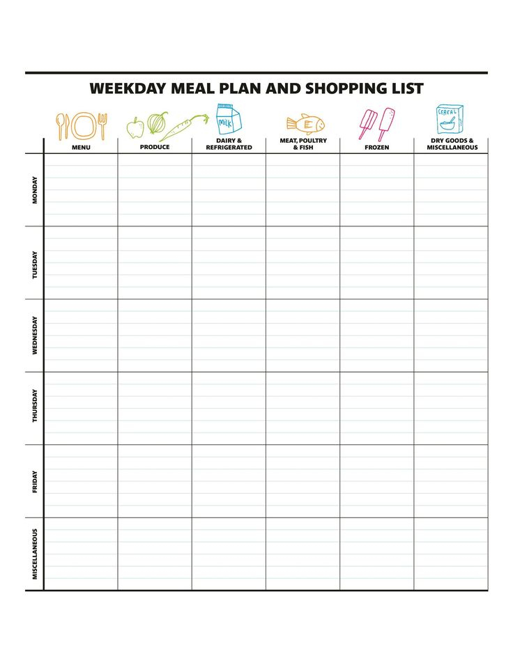 Family Meal Planner Template Fresh 40 Weekly Meal Planning