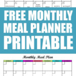 Free Monthly Meal Planner Printable Calendar Template For