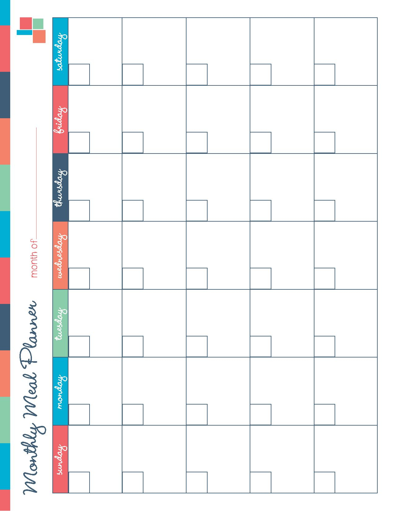 Free Printable Meal Planner Kitchen Set Meal Planner 