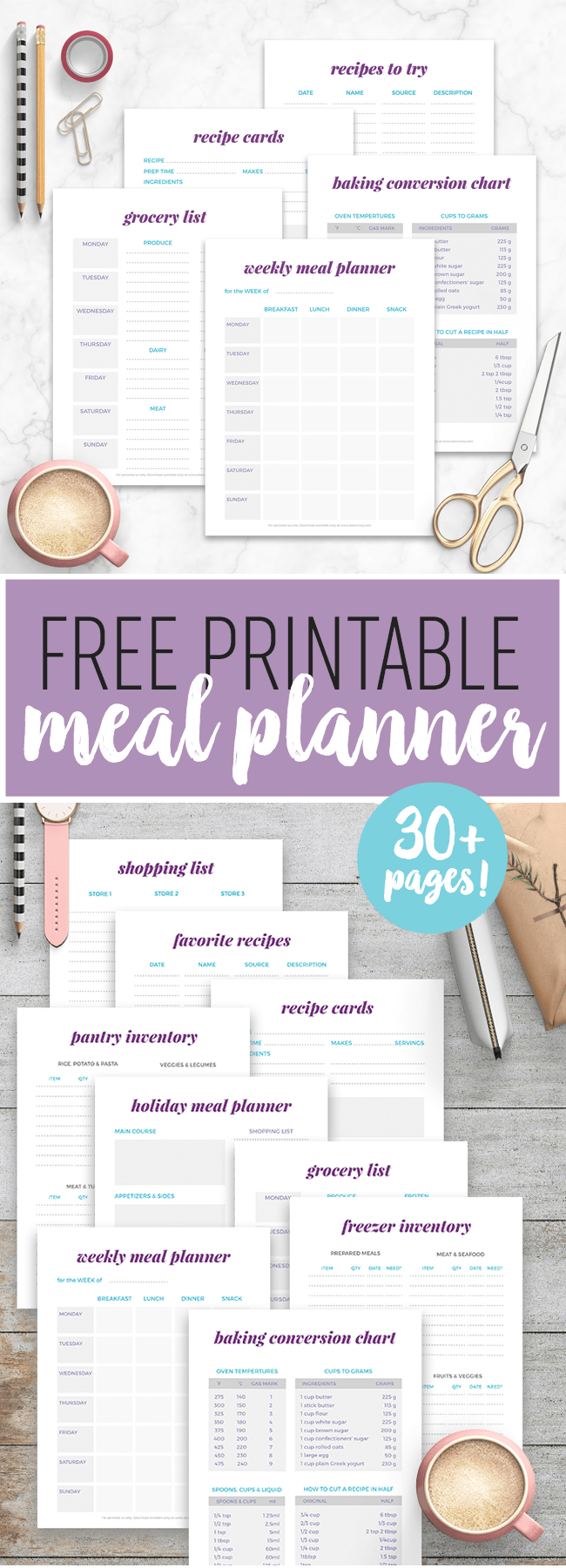 Free Printable Meal Planners For Busy People Chasing A 