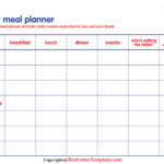 Weekly Meal Planner For A Family Of 4 Best Letter Templates