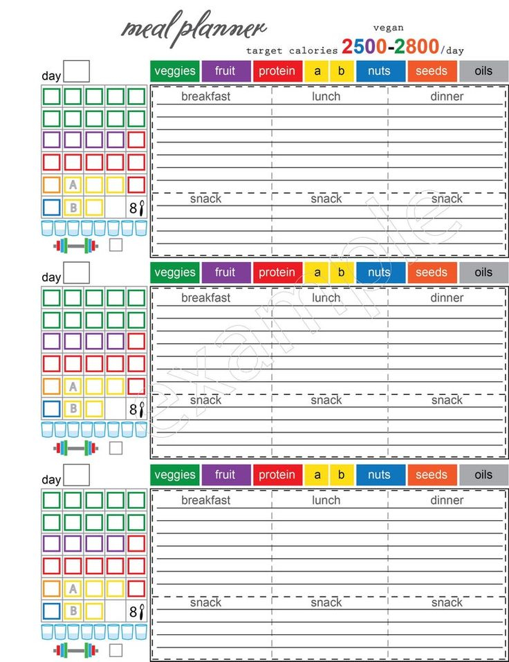 21 Day Vegan Meal Plan 2500 Calories2500 Calorie Tracker 