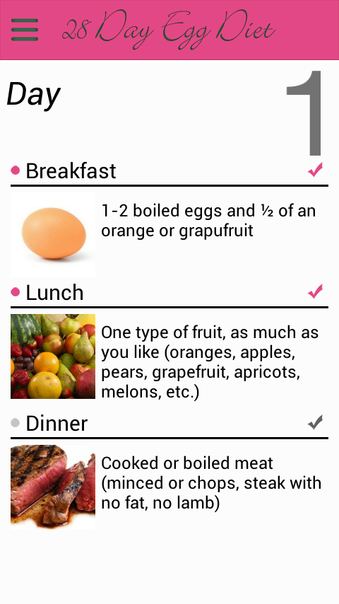28 Day Egg Diet Printable 28 Day Egg Diet Printable