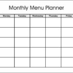 8 Best Printable Monthly Dinner Planner Printablee