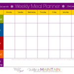 Blank Weekly Meal Plan Sheet Weekly Meal Planner
