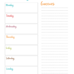Free Downloadable Weekly Meal Planner And Grocery List