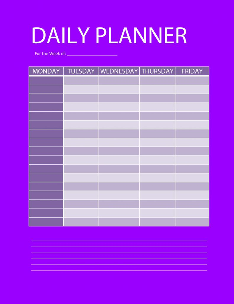 Free printable 7 day meal planner Marital Settlements 