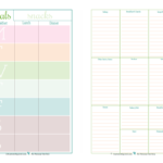 Half Size Meal Planner Half Page Planner Printables