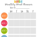 Printable Monthly Meal Planner Grocery List Baking You