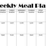 Printable Weekly Meal Plan Template Homeschool Base