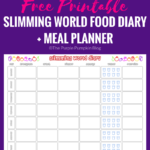 Slimming World Food Diary Printable Meal Planner Free