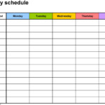 Unique Printable Diet Calendar Daily Schedule Template