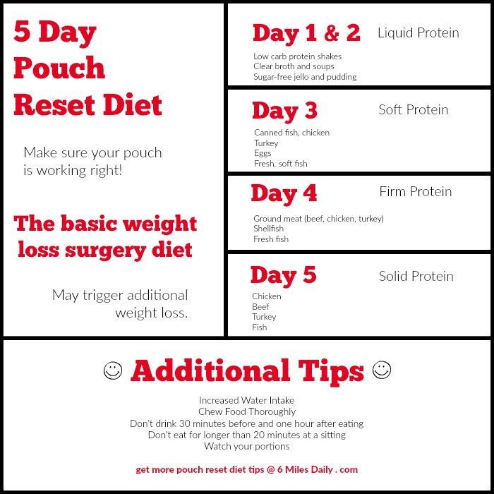 5 Day Pouch Reset Diet Pouch Reset Gastric Sleeve Diet 