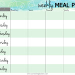 5 Free Sample Weekly Meal Planner Templates Printable