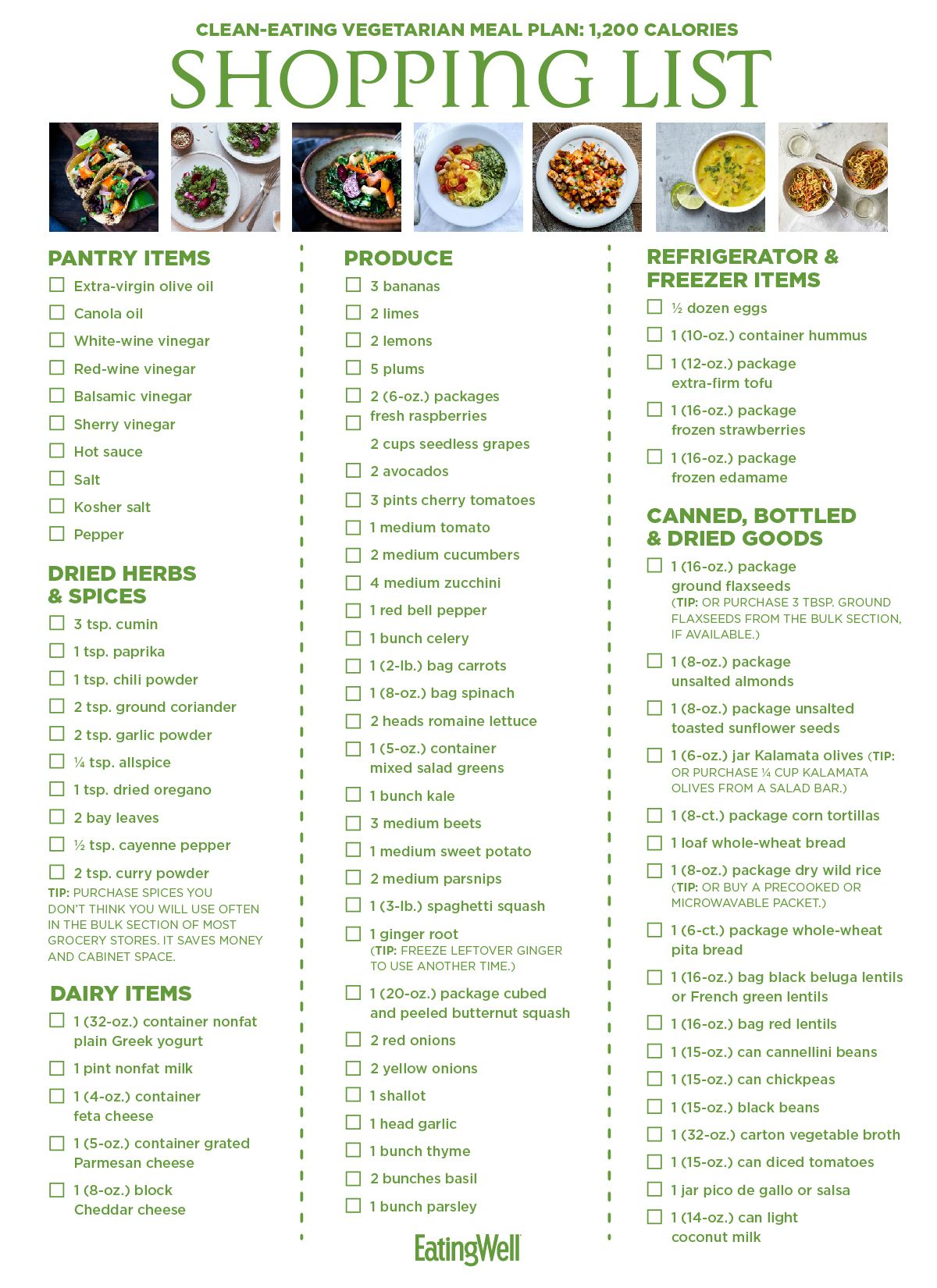 7 Day Clean Eating Vegetarian Meal Plan To Lose Weight 