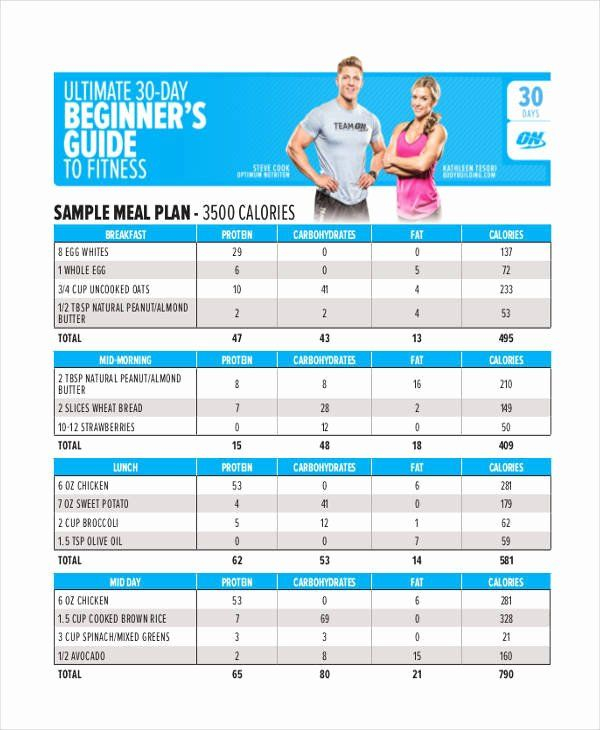 Bodybuilding Meal Plan Template Lovely 8 Diet Chart Free 