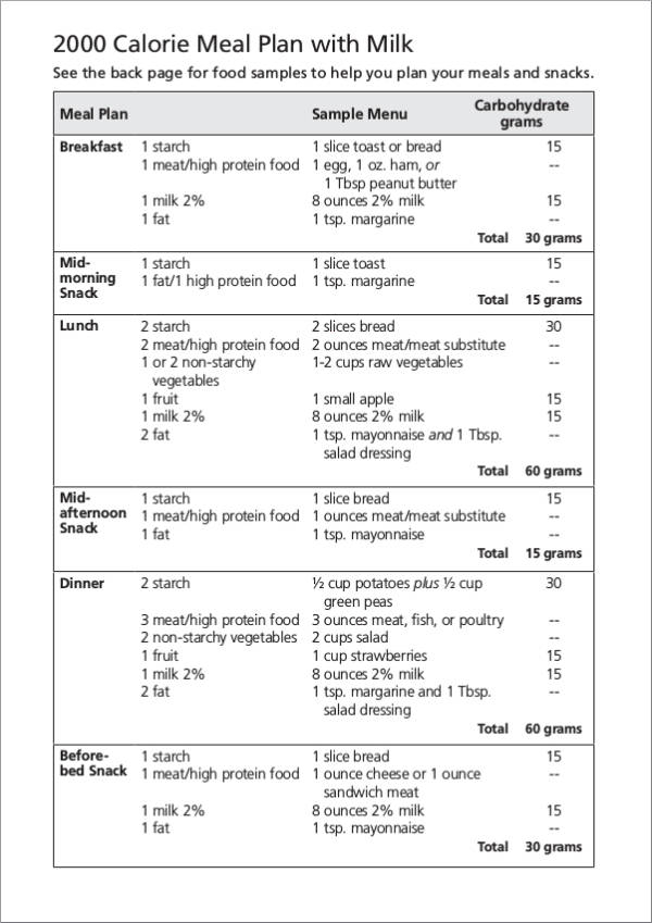 FREE 14 Printable Meal Planner Samples Templates In PDF