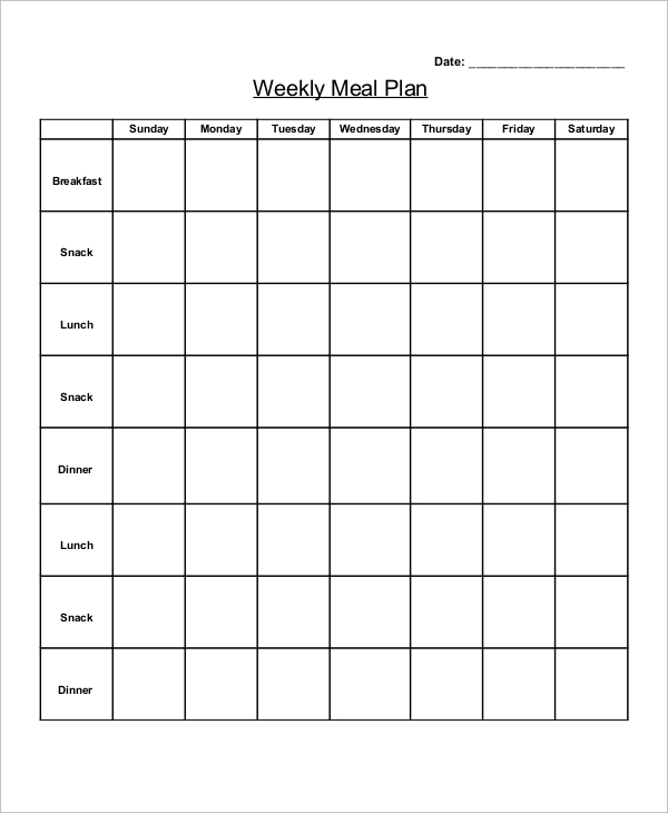 FREE 18 Menu Planner Samples Templates In MS Word 