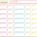 Free Download Weekly Meal Planner Template Printable