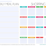 Free Editable Menu Plan And Grocery List Meal Planner