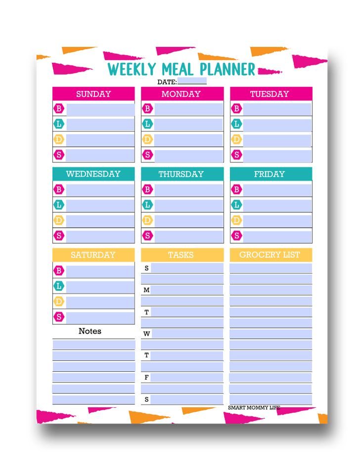 Free Editable Printable Meal Planner Template For Easy