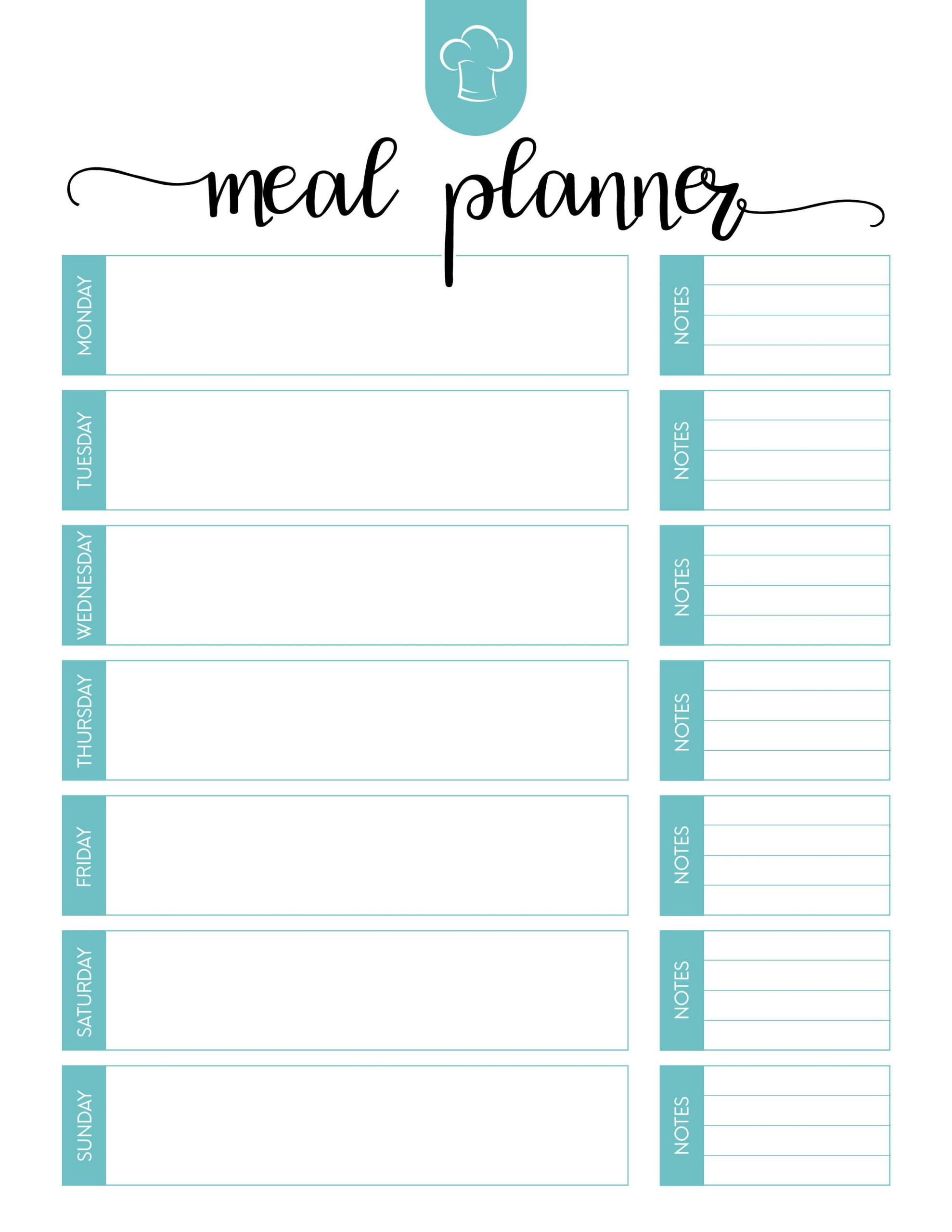 Free Printable Meal Planner Set The Cottage Market 