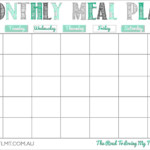Free Printable Monthly Meal Planner Template Meal