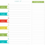 FREE Weekly Menu Planner Printable