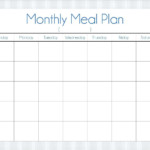 Monthly Meal Plan Monthly Meal Planner Printable Meal