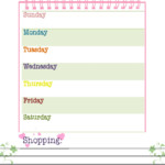 Our Way To Learn Weekly Menu Planner free Printable