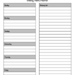 Printable Weekly Menu Planner Template Plus Grocery List