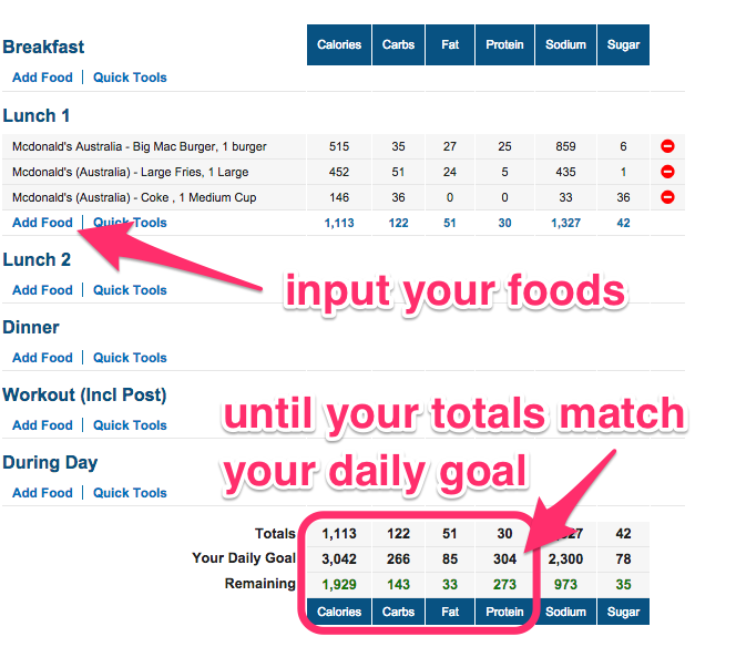 Sharny And Julius Meal Plan Example