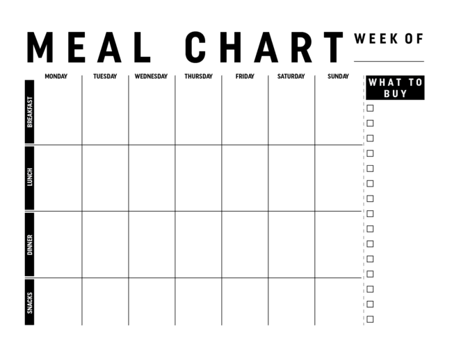 Weekly Meal Plan Printable