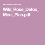 Wild Rose Detox Meal Plan pdf Wild Rose Detox Detox