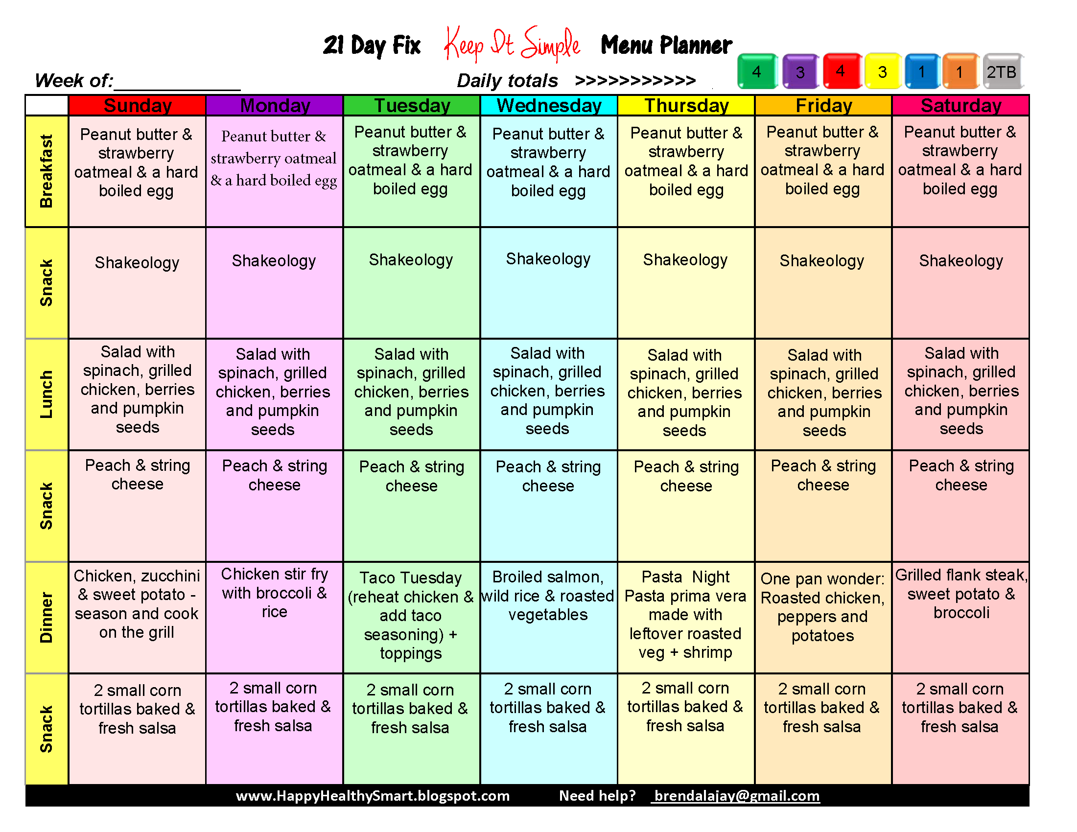 21 Day Fix Meal Planning Made Easy You Like New