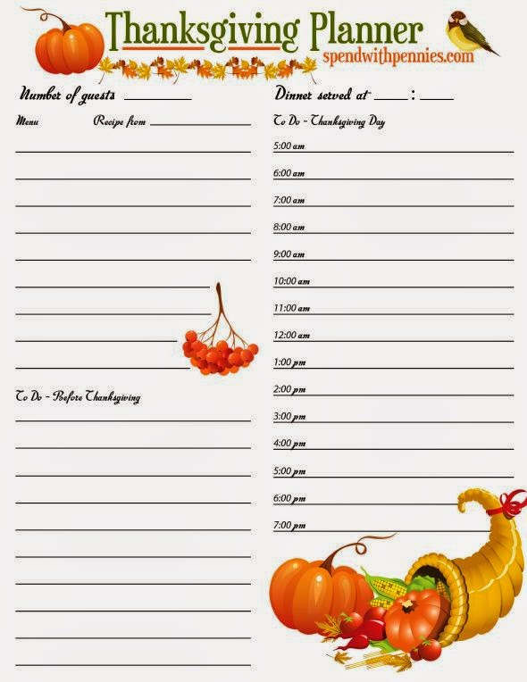 5 Free Thanksgiving Meal Planner Printables Sabrina Sandoval