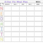 7 Day Meal Planner Template Calendar Inspiration Design