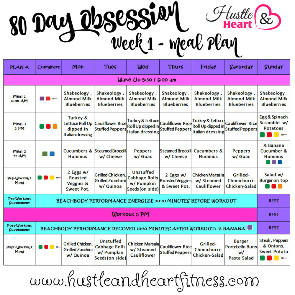 80 Day Obsession Meal Plan With Recipes Tips To Keep You 