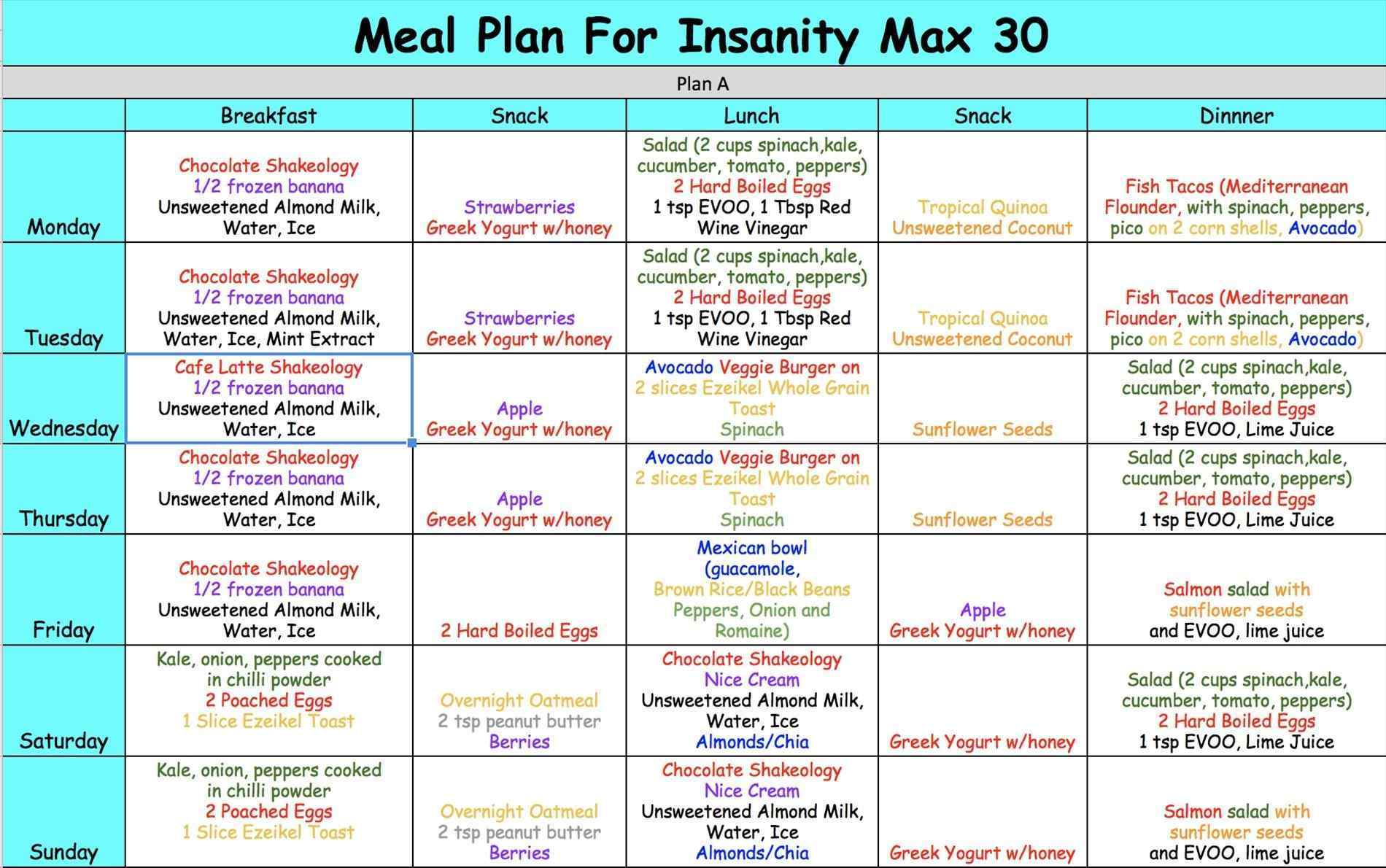 9 30 Day Meal Plan Examples PDF Examples