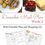December Weekly Meal Plan Week 3 With Free Menu And