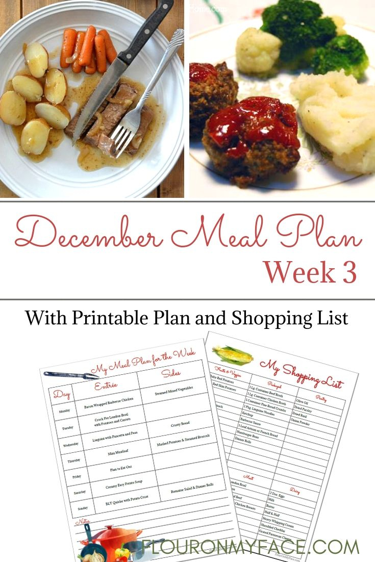 December Weekly Meal Plan Week 3 With Free Menu And 