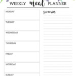 Floral Free Printable Meal Planner Template Paper Trail