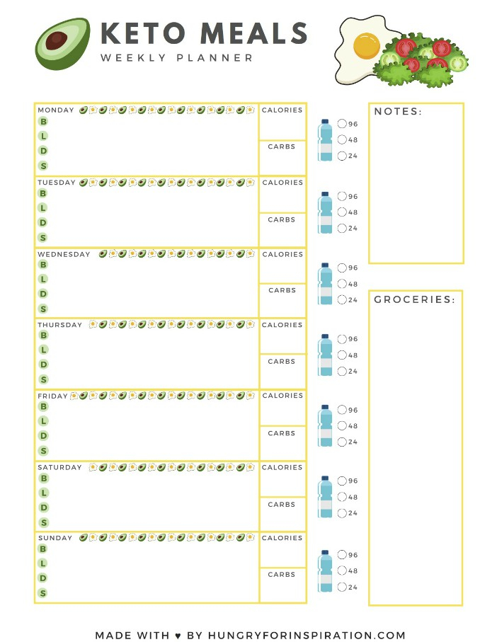 Free Printable Keto Meal Planner