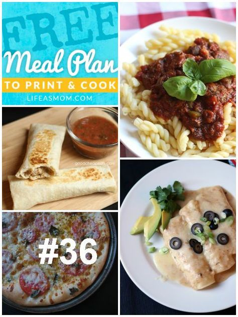 FREE Printable Meal Plans Grocery Lists Meal Plan 