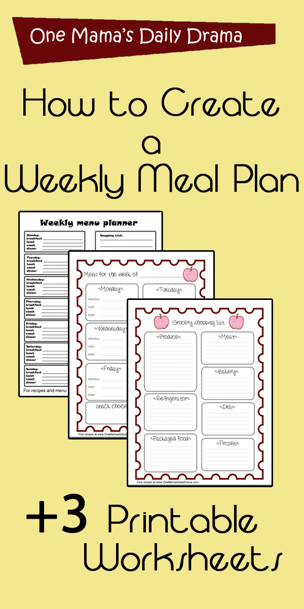 How To Create A Weekly Meal Plan