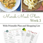 March Weekly Meal Plan 3 Meal Planning Easy Homemade